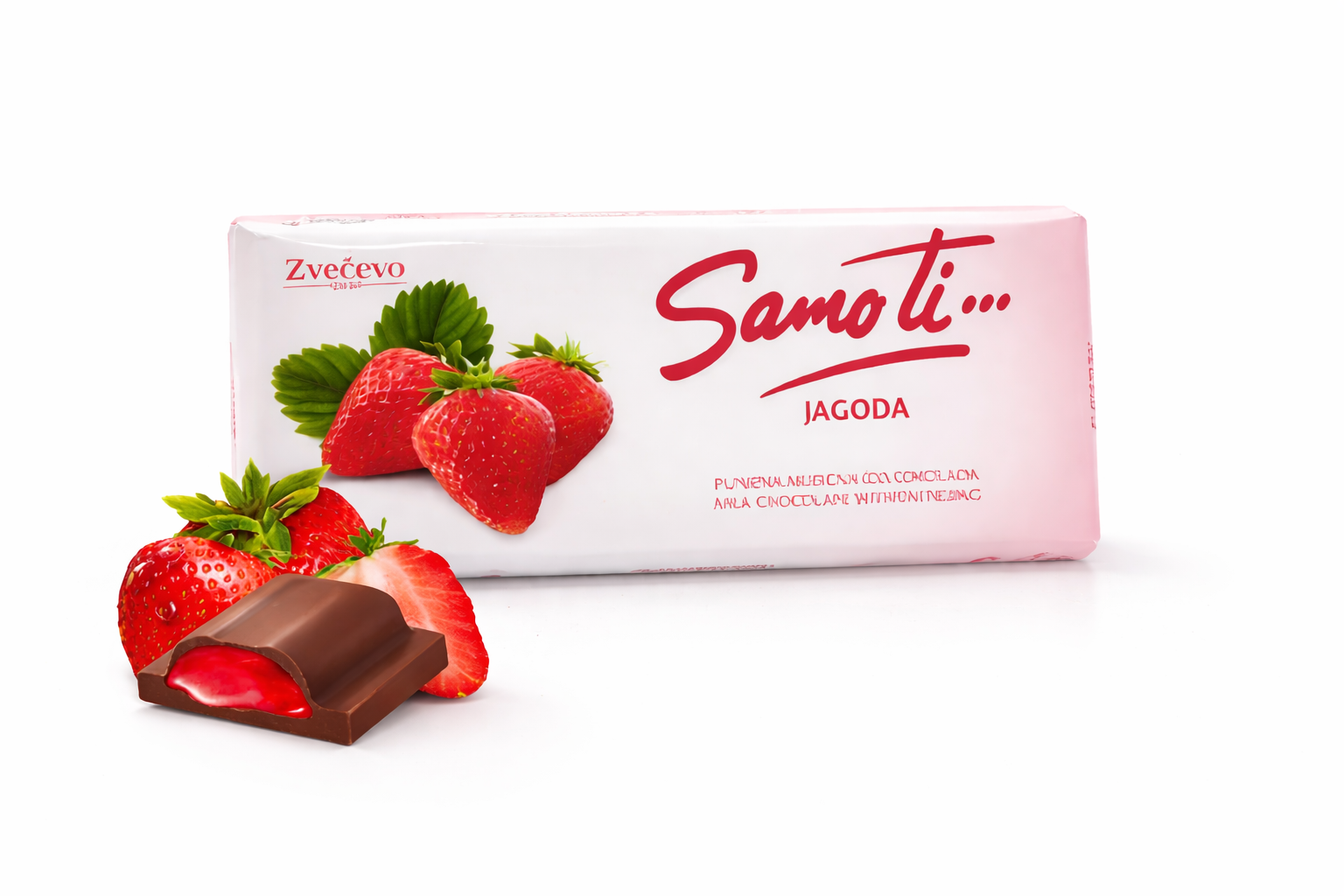 Samo Ti Jagoda Milchschokolade mit Erdbeerfüllung